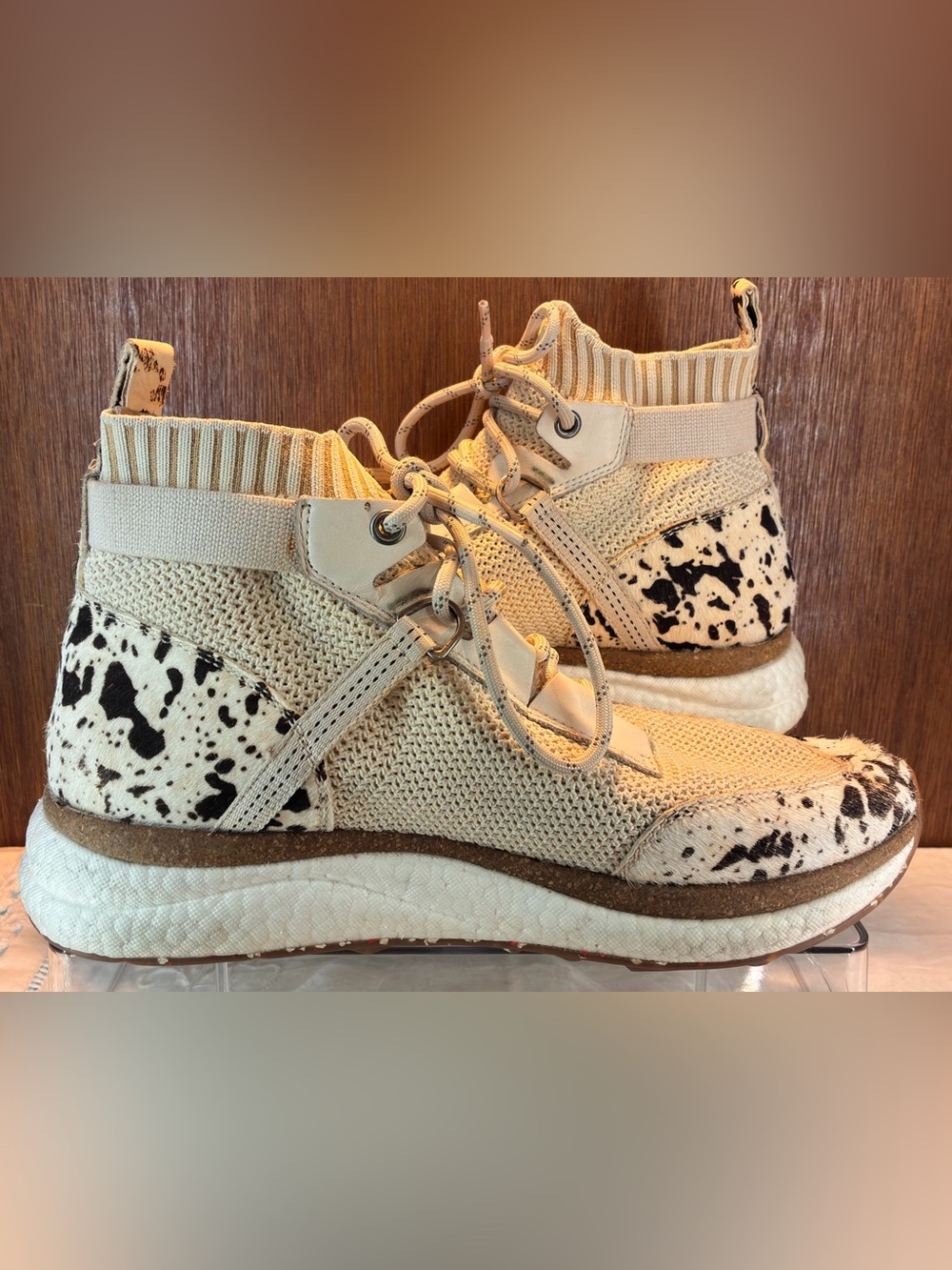 OTBT Cow Print Hybrid High-Top Sneakers